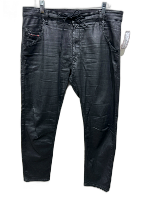 Diesel Size 34 Black Cotton Solid Men's Pants Black / 34