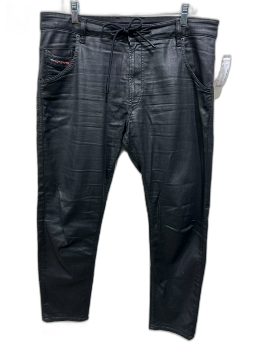 Diesel Size 34 Black Cotton Solid Men's Pants Black / 34