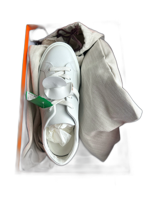 Hermes Shoe Size 36 White Calfskin Low Top lace up Xtra Laces Sneakers White / 36