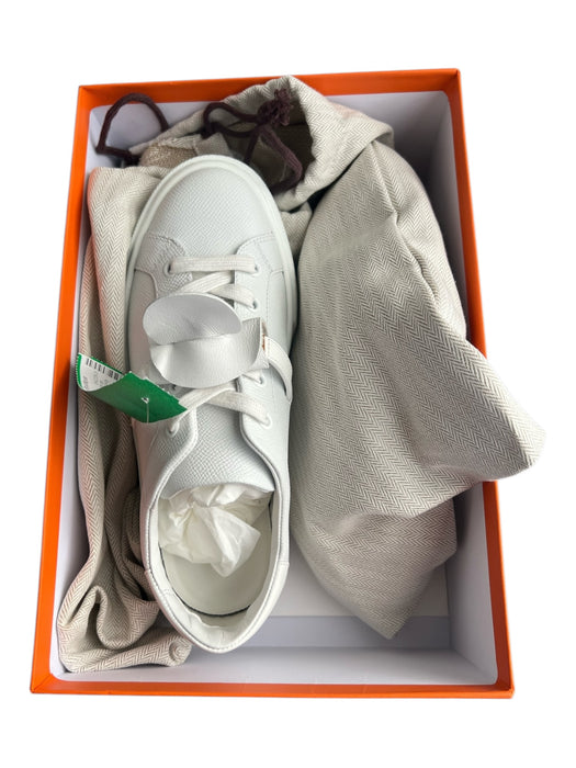 Hermes Shoe Size 36 White Calfskin Low Top lace up Xtra Laces Sneakers White / 36