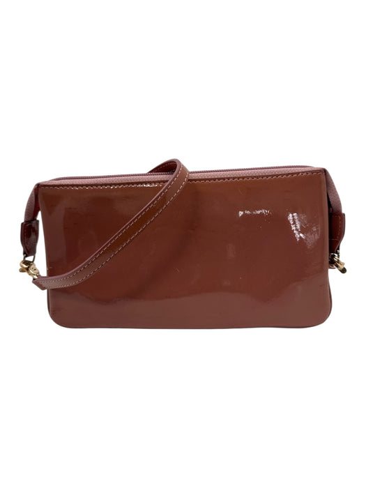 Vivienne Westwood Pink Patent Leather Gold hardware Logo Zip closure Bag Pink / S