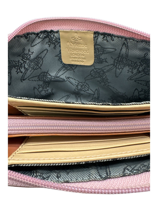 Vivienne Westwood Pink Patent Leather Gold hardware Logo Zip closure Bag Pink / S