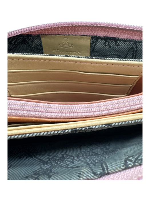 Vivienne Westwood Pink Patent Leather Gold hardware Logo Zip closure Bag Pink / S