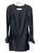Calvin Klein Size 2 Black Polyester Open Back Long Sleeve Back Zip Dress Black / 2