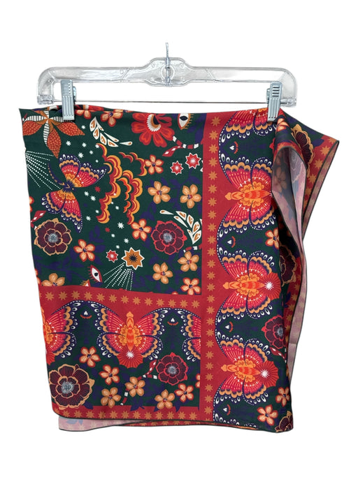 Alden Adair Orange, Green, Purple Polyester Square Floral scarf Orange, Green, Purple / Large