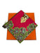 Hermes Pink, Green, Brown Silk Square Giraffe Floral Rolled Hem scarf Pink, Green, Brown / 45