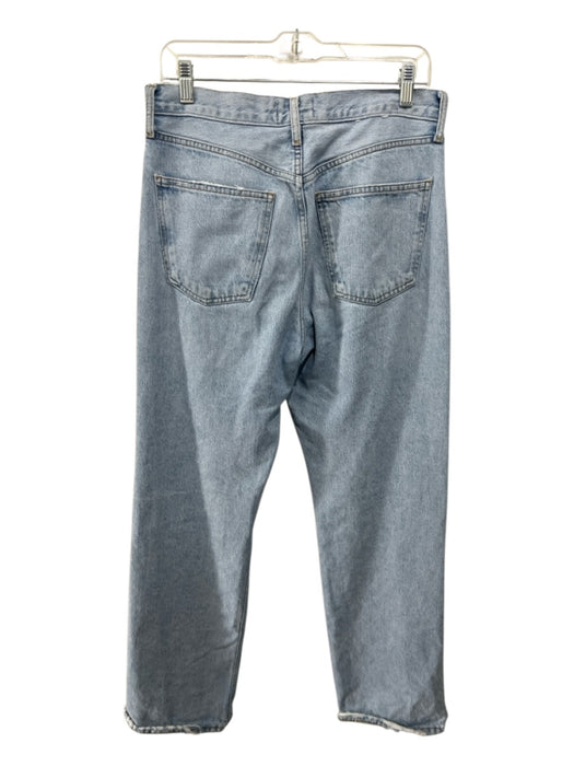 Agolde Size 27 Light Wash Cotton Straight Leg High Waist Button Up Jeans Light Wash / 27