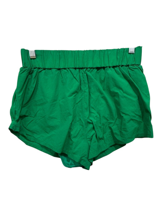 Daily Drills Size M Green Nylon & Spandex Athletic Elastic Waist Mini Shorts Green / M