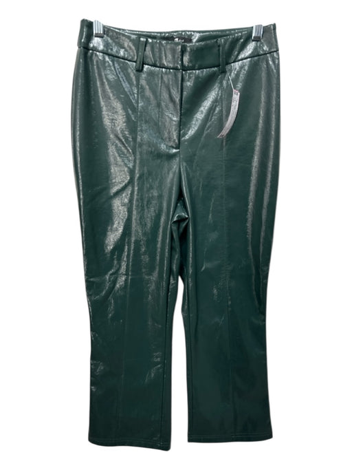 For All Mankind Size S Hunter Green Polyurethane Faux Leather Flare Leg Pants Hunter Green / S