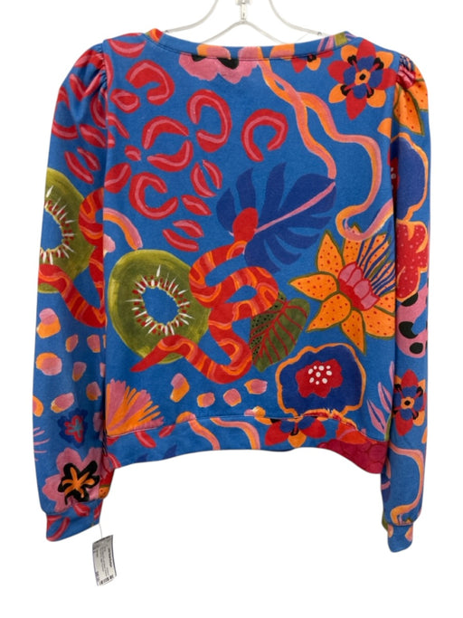 Alden Adair Size S Blue, Orange, pink Long Sleeve Abstract Floral Pant Set Blue, Orange, pink / S