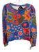 Alden Adair Size S Blue, Orange, pink Long Sleeve Abstract Floral Pant Set Blue, Orange, pink / S