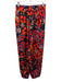 Alden Adair Size XS Black & Multi Elastic Waist Abstract Floral Jogger Pants Black & Multi / XS
