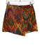 Alden Adair Size XS Brown, Yellow, Purple Polyester Back Zip Skort Mini Skirt Brown, Yellow, Purple / XS