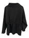 Varley Size S Black Cotton Blend Long Sleeve Mock Neck Sweatshirt Black / S