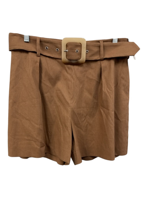 S'edge Size Est M Tan Brown No Fabric Tag High Rise Square Buckle Belted Shorts Tan Brown / Est M