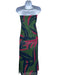 Alden Adair Size Small Green, Blue, Pink Strapless Abstract Print Midi Dress Green, Blue, Pink / Small