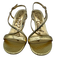 Sam Edelman Shoe Size 11M Gold Leather Embossed Buckle Midi Heel Sandals Gold / 11M