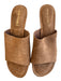 Anne Klein Shoe Size 10 Brown Textile Suede Open Toe & Heel Wedge Heel Shoes Brown / 10