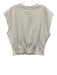 Nation Los Angeles Size XL Cream White Cotton Cap Sleeve Button Detail Top Cream White / XL