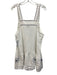 Celandine Size Large White & Navy Cotton Sleeveless Floral Embroidery Dress White & Navy / Large