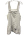 Celandine Size Large White & Navy Cotton Sleeveless Floral Embroidery Dress White & Navy / Large