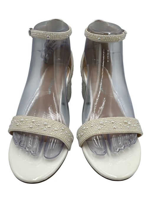 Betsy Johnson Shoe Size 7.5 Pearl White Manmade Material Toe Strap Sandals Pearl White / 7.5