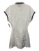 Lacoste Size 36 White & Navy Blue Cotton Blend Short Sleeve Striped Polo Dress White & Navy Blue / 36