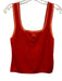 Maeve Size Large Red & Orange Viscose Blend Sleeveless Logo Knit Top Red & Orange / Large
