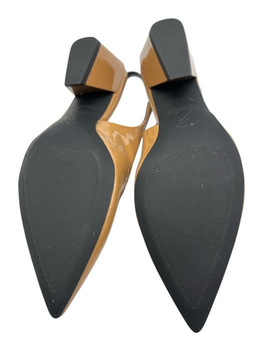 Franco Sarto Shoe Size 6.5 Tan Brown Manmade Material Pointed Toe Patent Pumps Tan Brown / 6.5