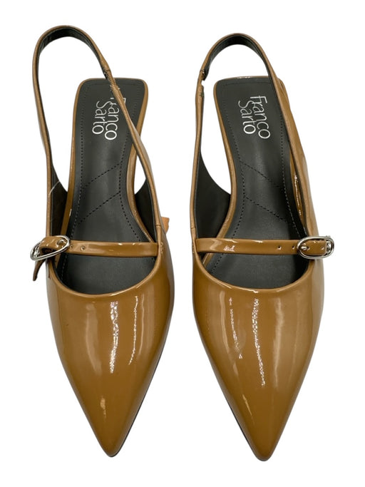 Franco Sarto Shoe Size 6.5 Tan Brown Manmade Material Pointed Toe Patent Pumps Tan Brown / 6.5