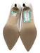 Nine West Shoe Size 7 Cream White Leather Upper Pointed Toe Kitten Heel Pumps Cream White / 7