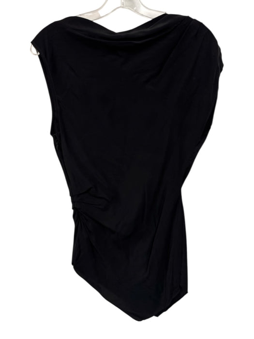 Veronica Beard Size 4 Black Viscose Sleeveless Asymmetric Neckline Top Black / 4
