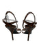 Moschino Shoe Size 40 Orange & Black Leather Square Toe Snake Stiletto Sandals Orange & Black / 40