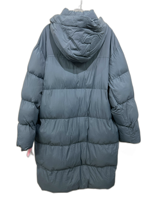 DKNY Size XL Slate Blue Nylon Polyester Fill Zip & Snap Close Snap Pockets Coat Slate Blue / XL