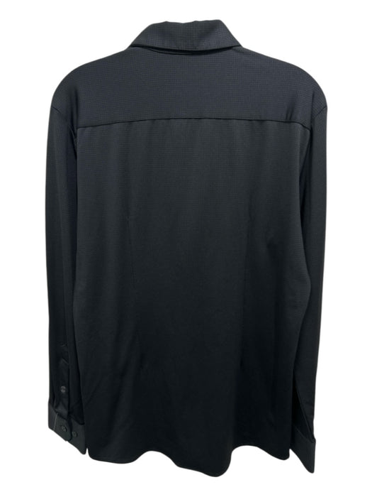 Mizzen + Main Size Est L Black Polyester Button Down Men's Long Sleeve Shirt Black / Est L
