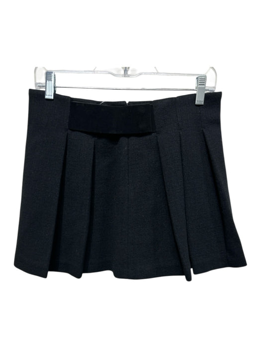 Proenza Schouler Size 0 Black Wool, Acrylic, Nylon Side Zip Pleated Tweed Skirt Black / 0