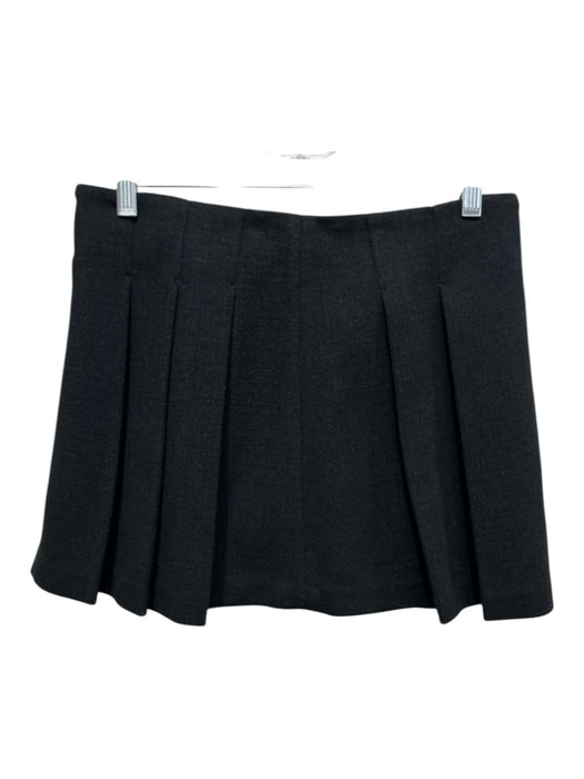 Proenza Schouler Size 0 Black Wool, Acrylic, Nylon Side Zip Pleated Tweed Skirt Black / 0