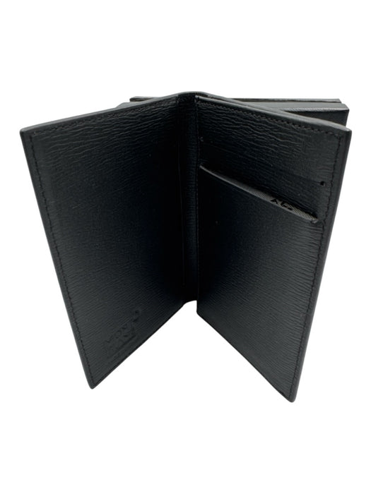 Montblanc Box Incl Black Saffiano Leather Silver Hardware Card Holder Wallet Black