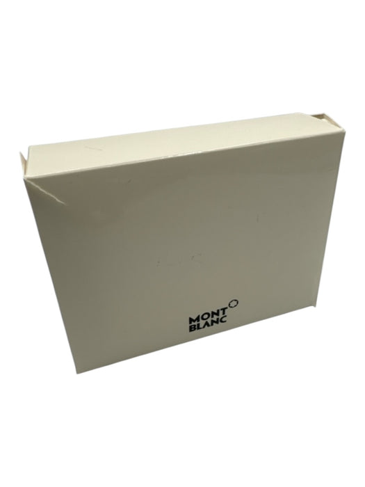 Montblanc Box Incl Black Saffiano Leather Silver Hardware Card Holder Wallet Black