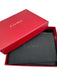 Cartier Box Incl Red Leather Gold Hardware Card Slots Logo Men's Wallet Red