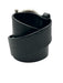 Salvatore Ferragamo AS IS Black & Silver Leather Solid Men's Belt Black & Silver