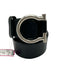 Salvatore Ferragamo AS IS Black & Silver Leather Solid Men's Belt Black & Silver