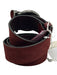 Salvatore Ferragamo NWT Brown & Silver Leather Solid Men's Belt Brown & Silver