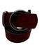 Salvatore Ferragamo NWT Brown & Silver Leather Solid Men's Belt Brown & Silver