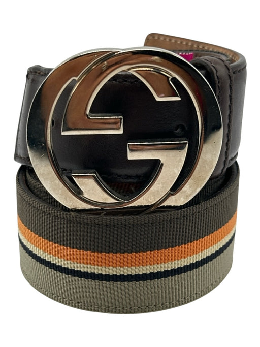 Gucci AS IS Brown & Multi Men's Belt Brown & Multi
