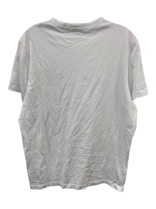 Moncler Size XL White Cotton Solid Men's Short Sleeve Shirt White / XL