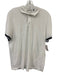 Theory Size L White & Black Cotton Solid Polo Men's Short Sleeve Shirt White & Black / L