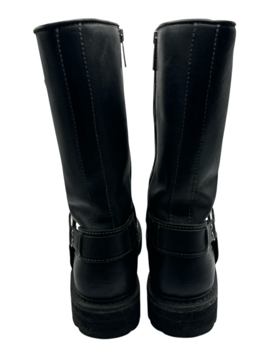 Harley Davidson Shoe Size 10.5 AS IS Black & Silver Leather Boot Men's Shoes Black & Silver / 10.5