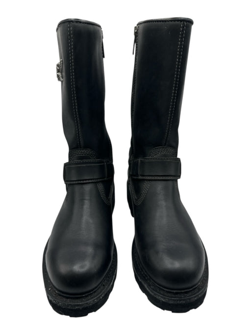 Harley Davidson Shoe Size 10.5 AS IS Black & Silver Leather Boot Men's Shoes Black & Silver / 10.5