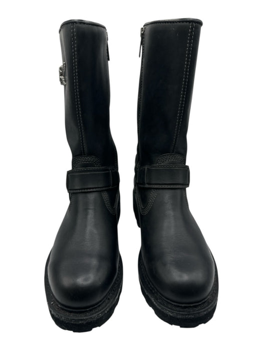 Harley Davidson Shoe Size 10.5 AS IS Black & Silver Leather Boot Men's Shoes Black & Silver / 10.5